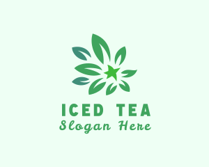 Green Natural Leaves logo design