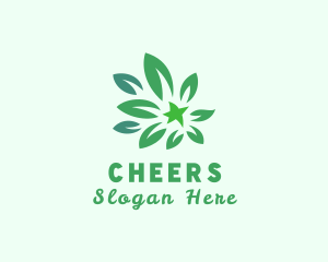 Flower - Green Natural Leaves logo design