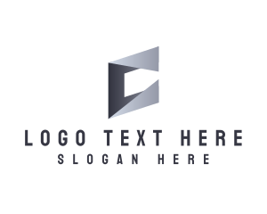 Fold - Metal Industrial Letter C logo design