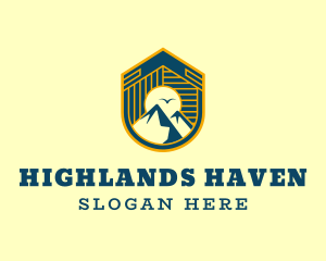 Highlands - Mountain Summer Shield logo design