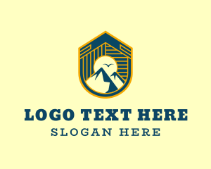 Highlands - Mountain Summer Shield logo design