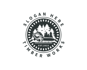 Logger - Lumberjack Chainsaw Forestry logo design