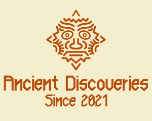 Mayan Sun Mask logo design