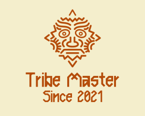Mayan Sun Mask logo design