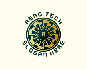 Cryptocurrency Digital Tech logo design