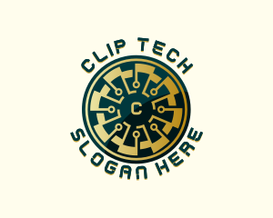 Cryptocurrency Digital Tech logo design