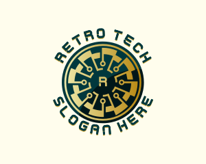 Cryptocurrency Digital Tech logo design