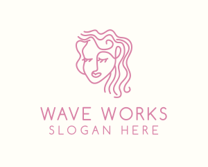 Wavy - Woman Beauty Hairdresser logo design