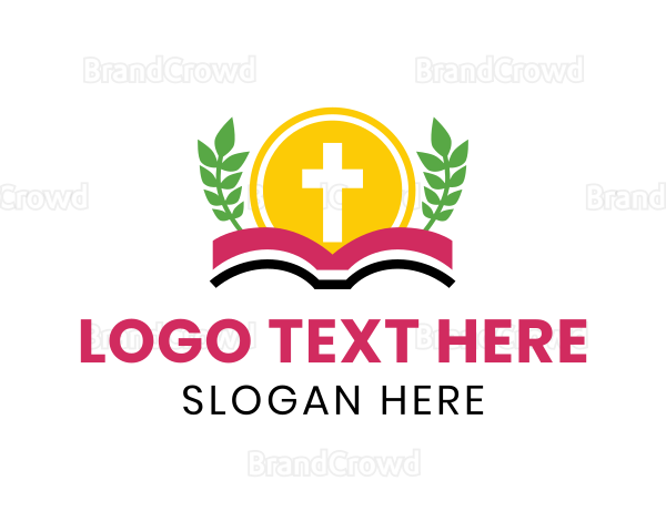 Holy Cross Bible Wreath Logo