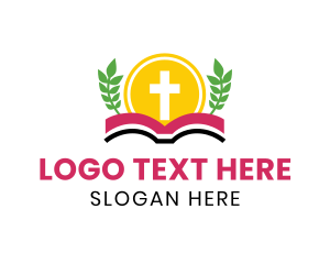 Holy Cross Bible Wreath Logo