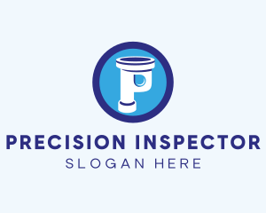 Plumbing Pipe Letter P logo design