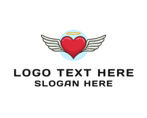 Mural - Angel Heart Wings logo design