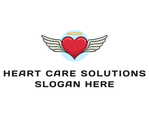 Angel Heart Wings logo design