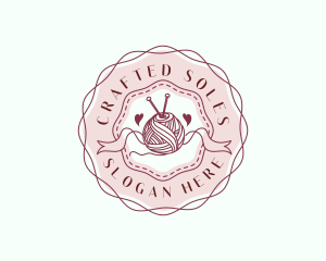 Yarn Ball Crafting logo design