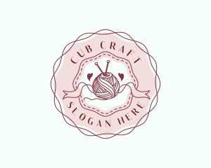 Yarn Ball Crafting logo design