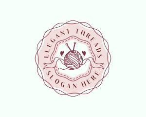 Yarn Ball Crafting logo design