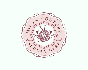 Yarn Ball Crafting logo design