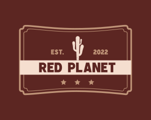 Cowboy Cactus Desert logo design