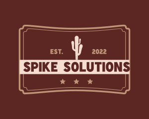 Spike - Cowboy Cactus Desert logo design