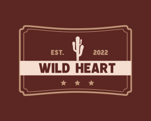 Cowboy Cactus Desert logo design