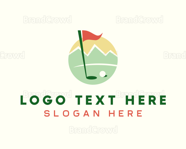 Golf Course Sports Caddie Logo