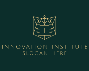 Institute - Luxury Crown Shield logo design