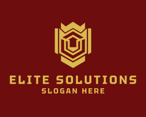 Shield - Gold Housing Defense logo design