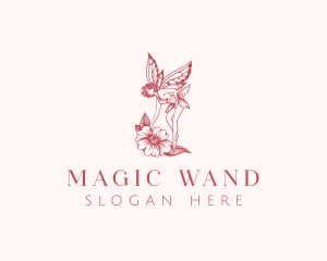 Flower Fairy Creature logo design