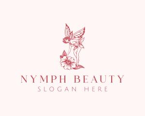 Flower Fairy Creature logo design