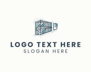 Blueprint - Building Sketch Architecture logo design