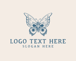 Delicate - Nature Garden Butterfly logo design