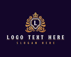 High End - Elegant Crown Shield logo design