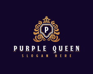 Elegant Crown Shield logo design