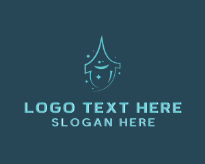 Tee Shirt - Water Drop Laundromat logo design