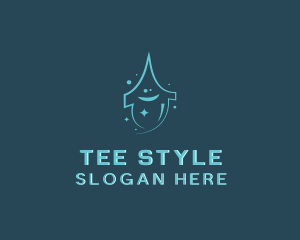 T Shirt - Water Drop Laundromat logo design
