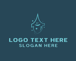 Water - Water Drop Laundromat logo design