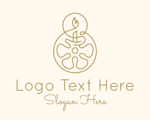 Chandler - Floral Wax Candle logo design