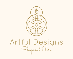 Floral Wax Candle logo design