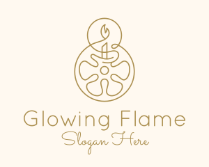 Floral Wax Candle logo design