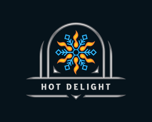 Snow Flame Industrial Ventilation logo design