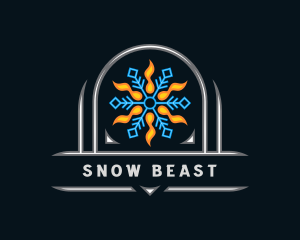 Snow Flame Industrial Ventilation logo design