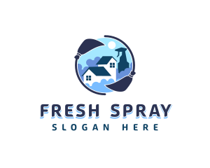 House Janitor Spray logo design