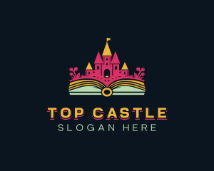 Leaning Castle Book logo design