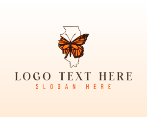 American Badger - Illinois Monarch Butterfly logo design