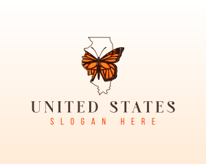 Illinois Monarch Butterfly logo design