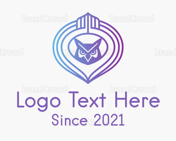 Gradient Owl Bird Logo