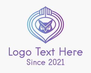 Perchery - Gradient Owl Bird logo design