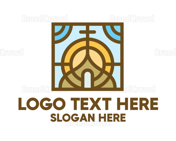 Colorful Mosaic Christian Church Logo