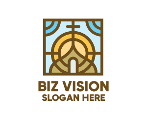 Colorful Mosaic Christian Church logo design