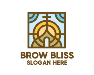 Colorful Mosaic Christian Church logo design